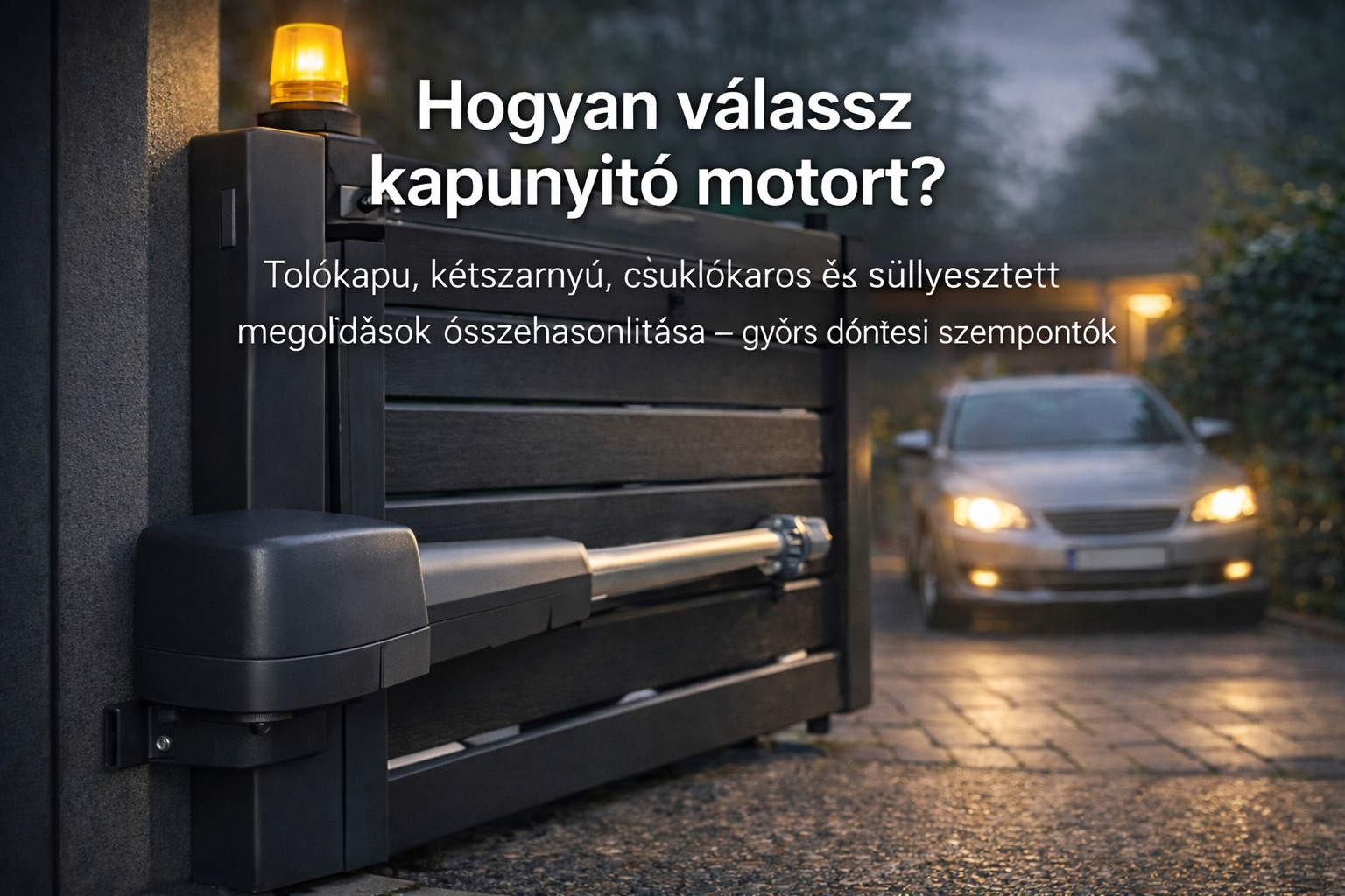 Hogyan válassz kapunyitó motort?