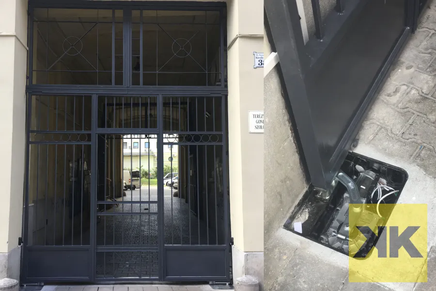 DITEC kétszárnyú kapunyitó – Budapest – Kerwin Kaputechnika referencia