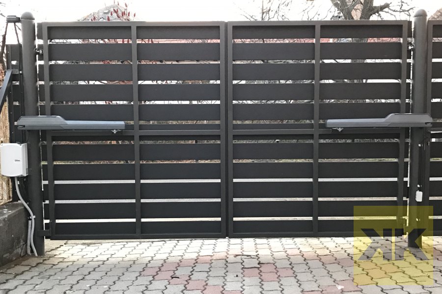 DITEC kétszárnyú kertkapu automatika telepítés Domoszlo referencia