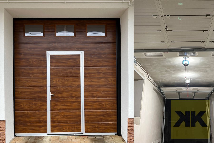 Eurodoor szekcionált garázskapu – Eger (Szemelybejaroval) – referencia